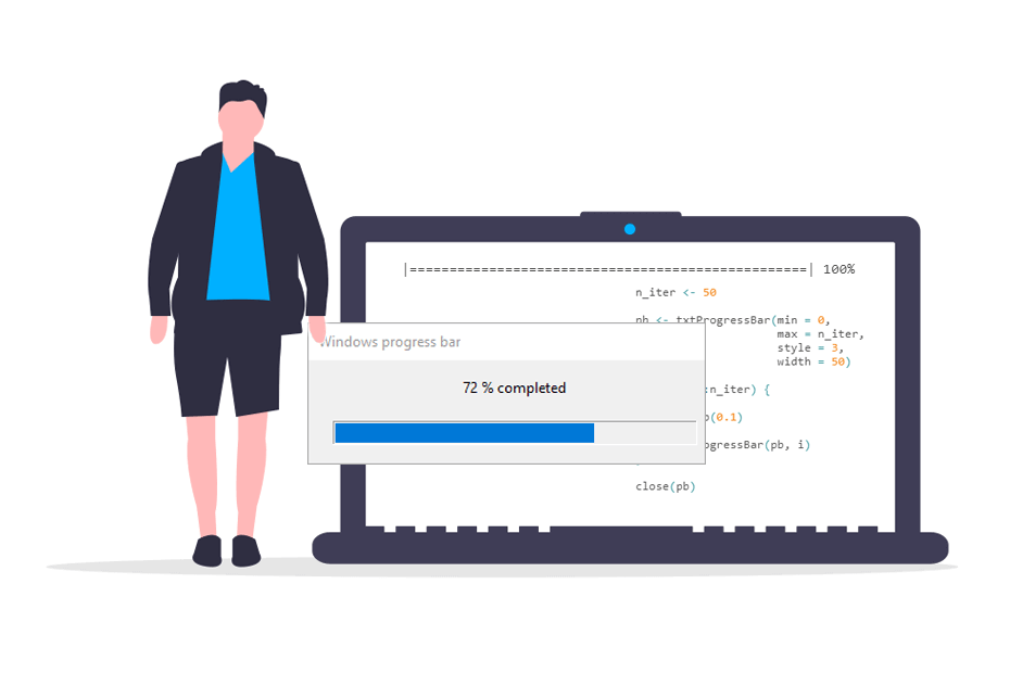 Progress bar in R