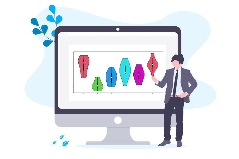 Violin plot in R