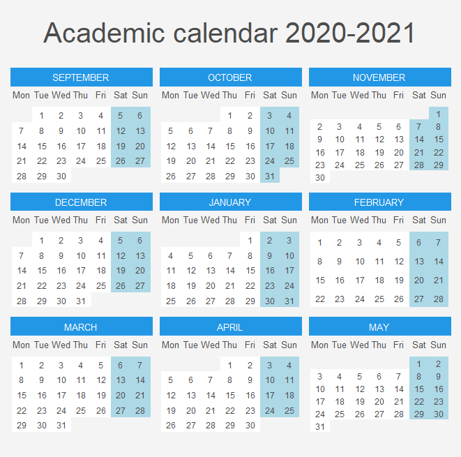 Academic calendar in R ggplot2