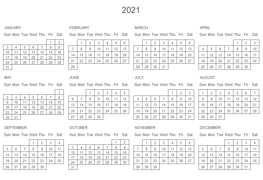 Calendar plot in R with the calendR package