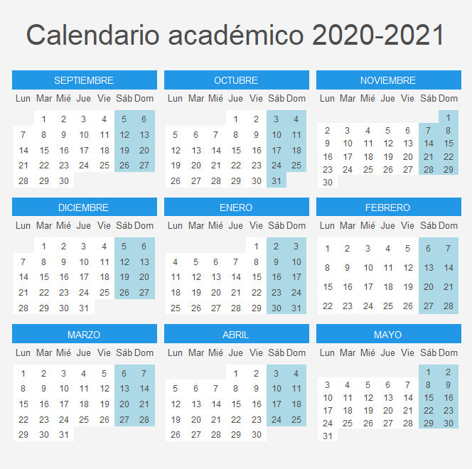 Calendario académico en R