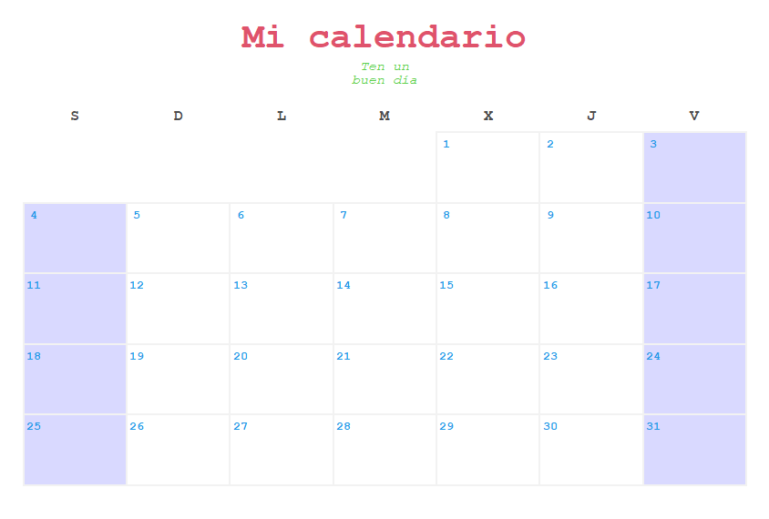 Gráfico de calendario personalizado en R