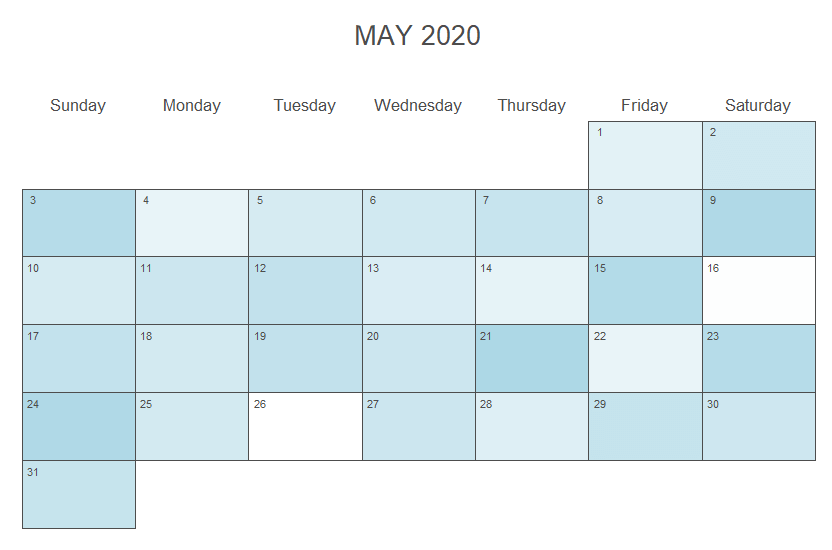 Calendar map in R