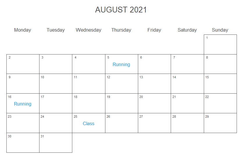 Add text to the days of a ggplot2 calendar