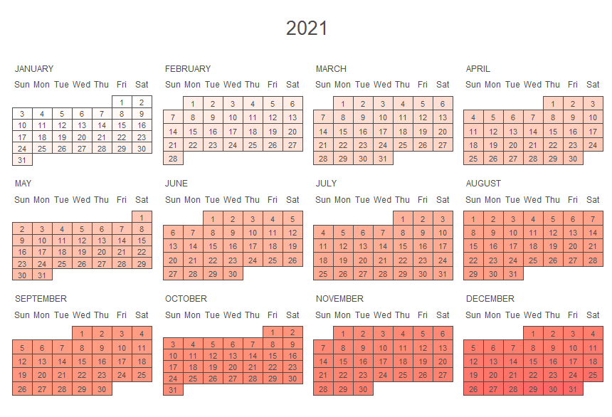 R heatmap calendar