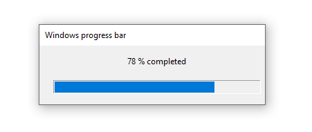 Windows progress bar in R