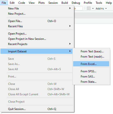 Import Excel file into RStudio